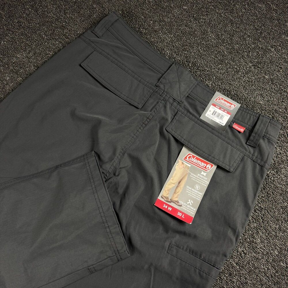 Coleman Men's Ripstop Hybrid Hiking Pants 34x30 Phantom Gray Gorpcore Outdoors
